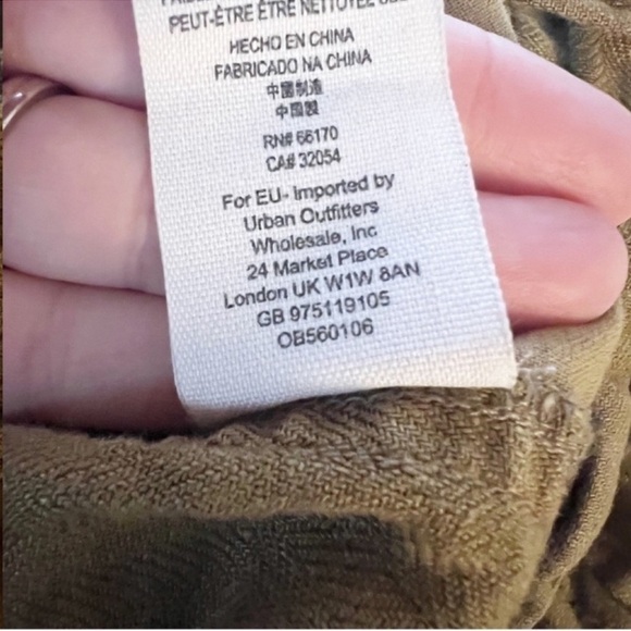 Free People Paperbag Pants Straight Leg Linen Cuffed Leg Tie Belt Size Small - Picture 9 of 11